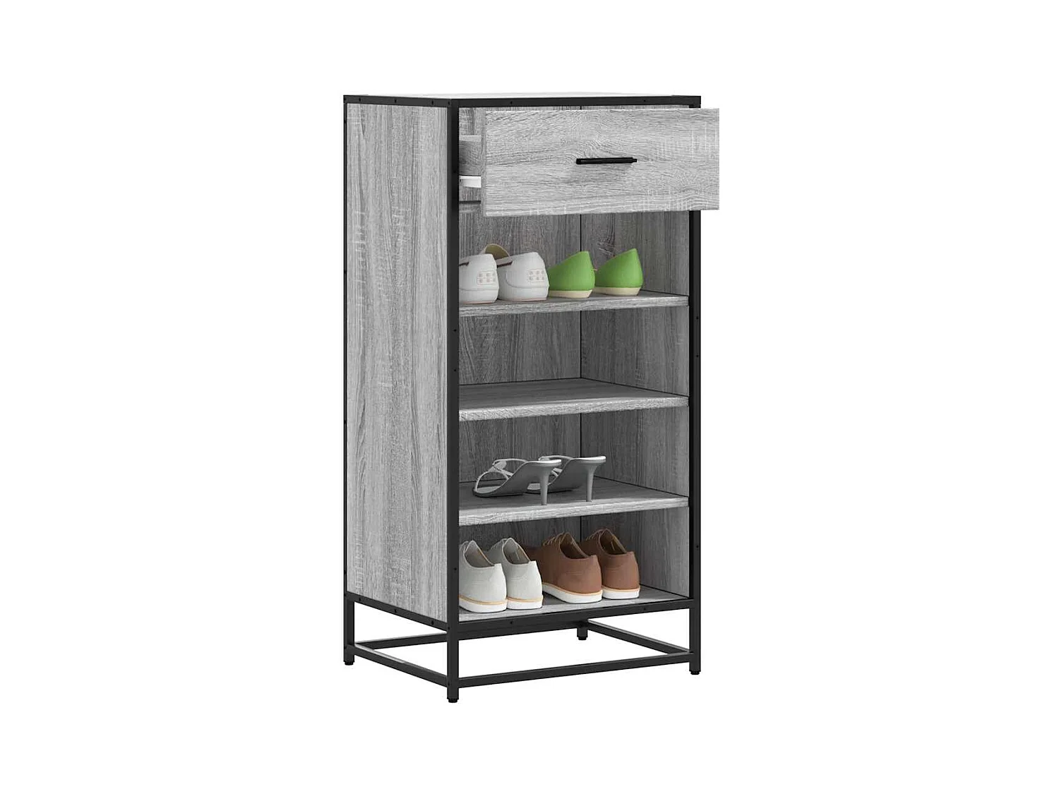 Zapatero gris Sonoma 48x38x97,5 cm madera de ingeniería