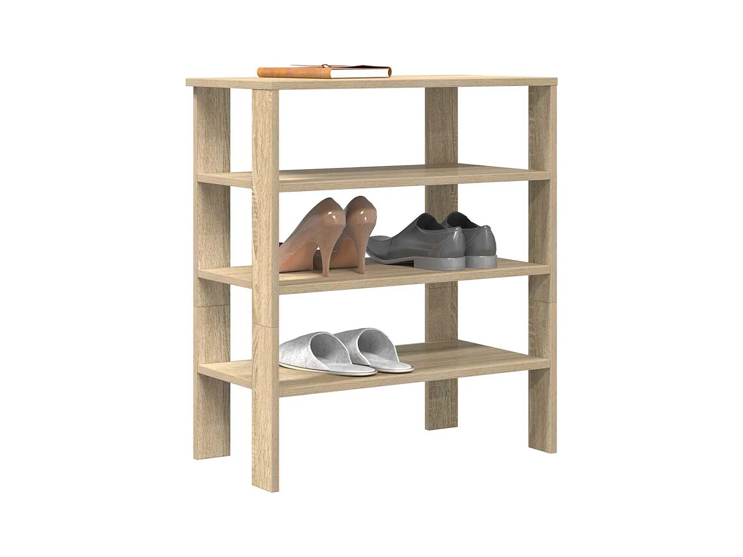 Étagère à chaussures chêne sonoma 61x32x70 cm bois d'ingénierie