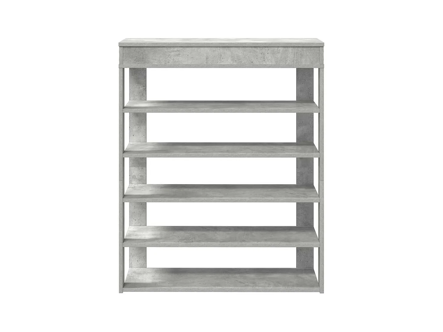 Étagère à chaussures gris béton 80x30x98 cm bois d'ingénierie