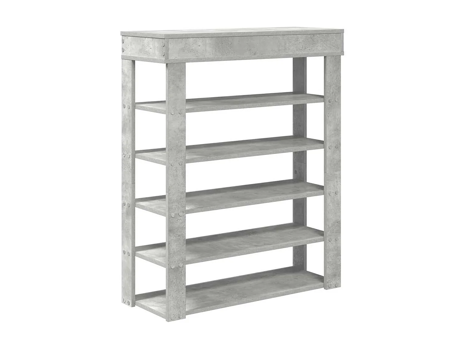 Étagère à chaussures gris béton 80x30x98 cm bois d'ingénierie