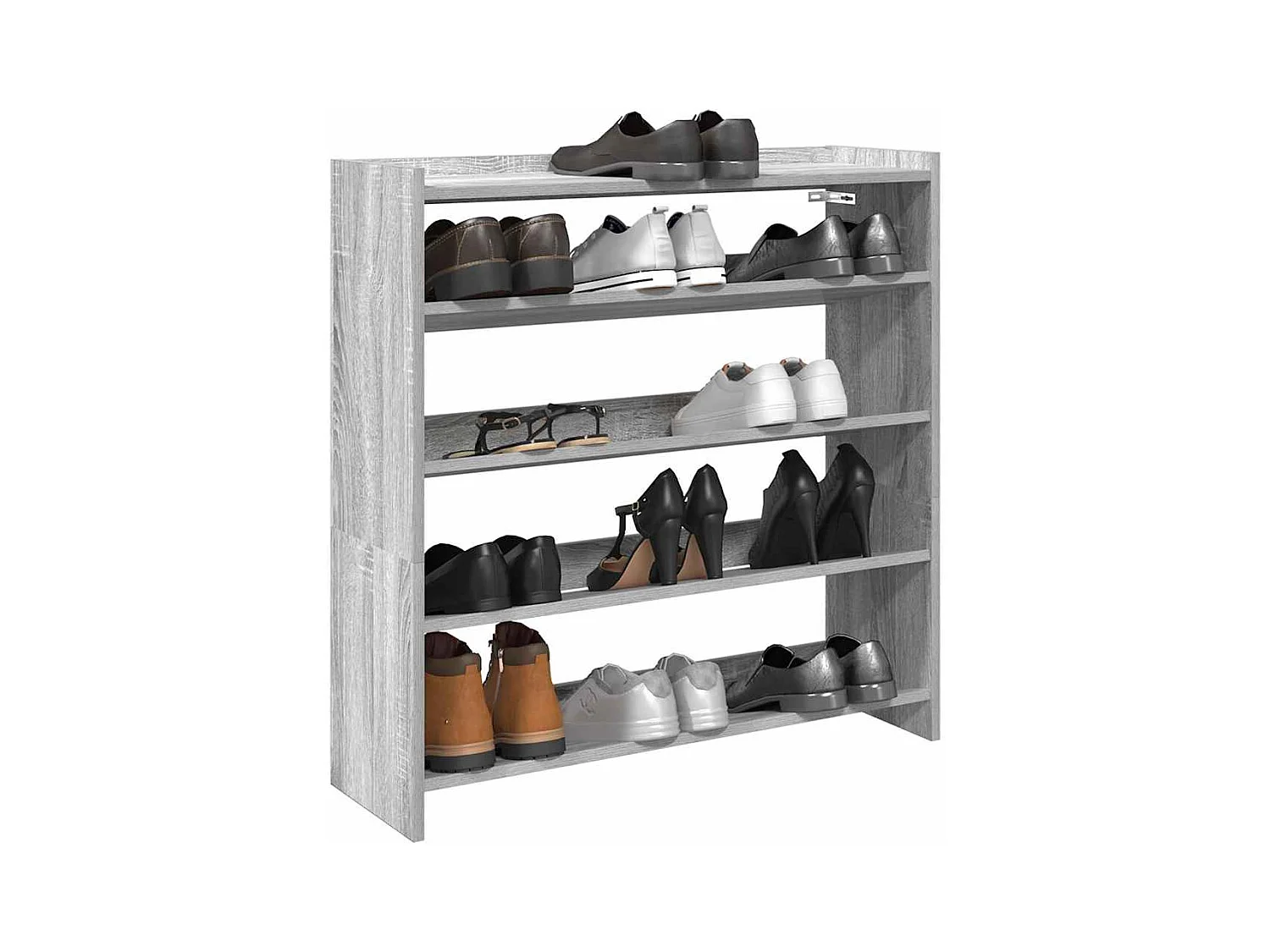 Étagère à chaussures sonoma gris 80x25x81 cm bois d'ingénierie