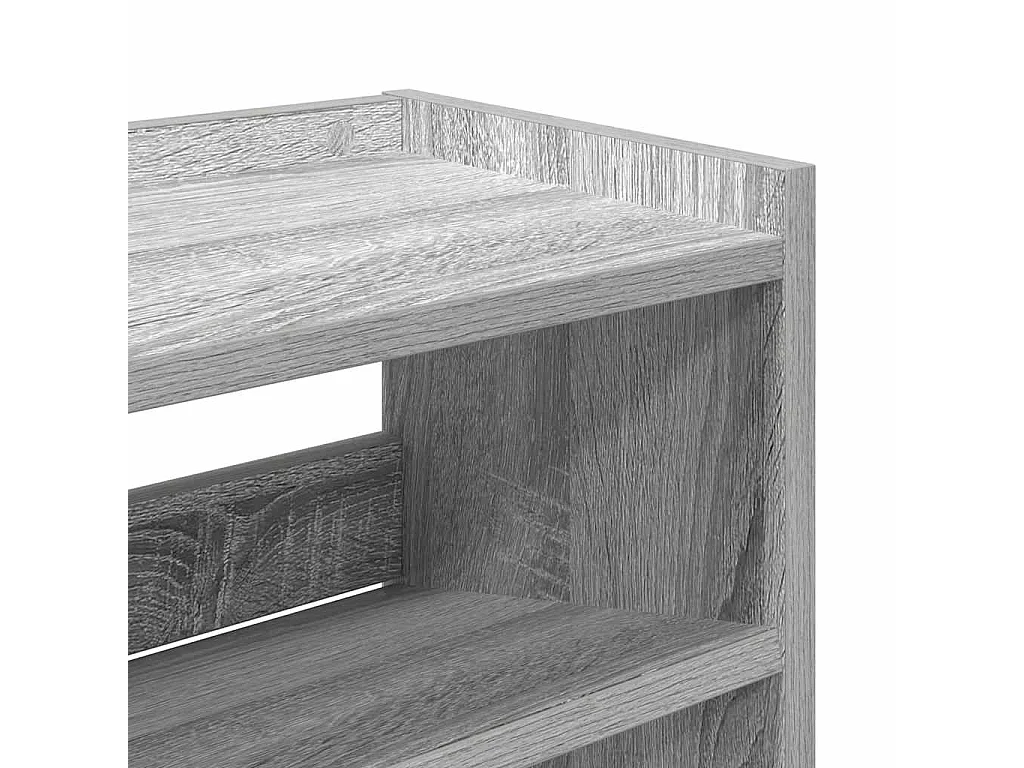 Étagère à chaussures sonoma gris 80x25x81 cm bois d'ingénierie