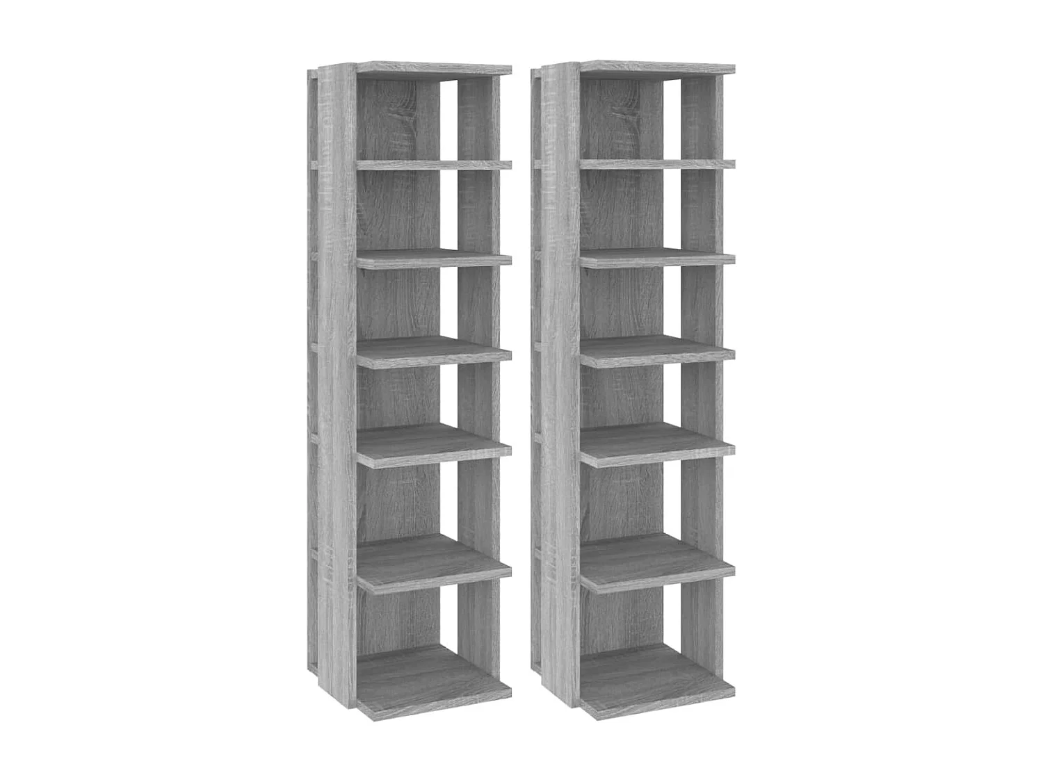 Zapatero 2 uds Sonoma gris 27,5x27x102 cm