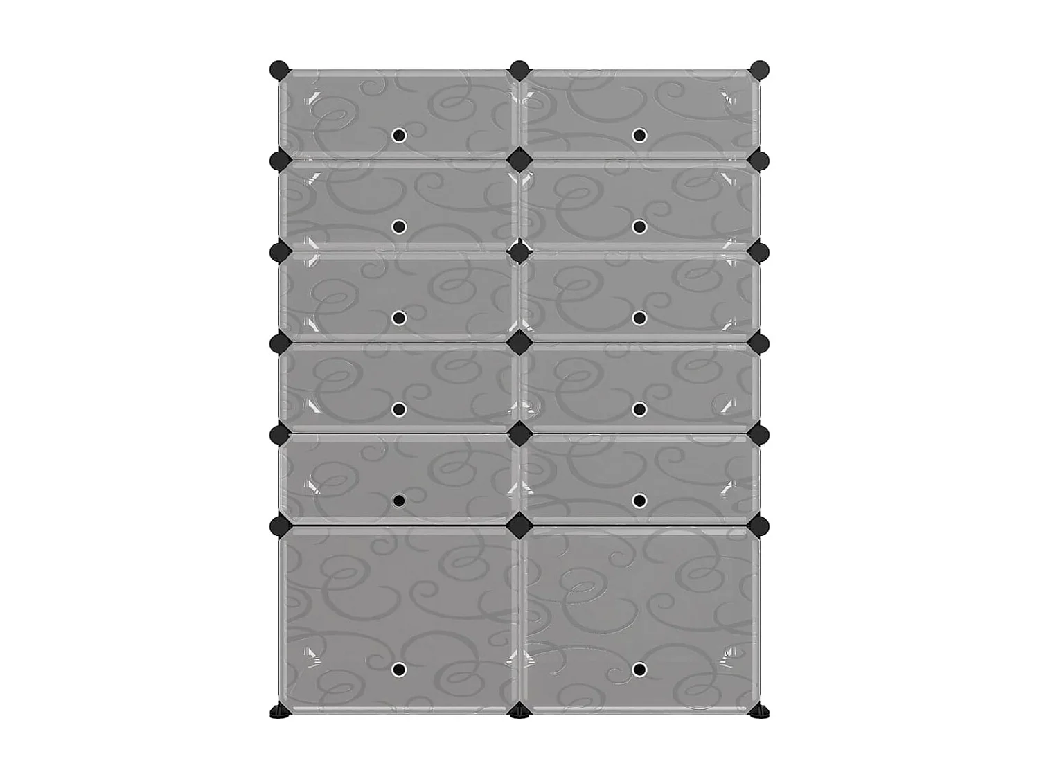 Étagère à chaussures Noir 94x37x125 cm PP