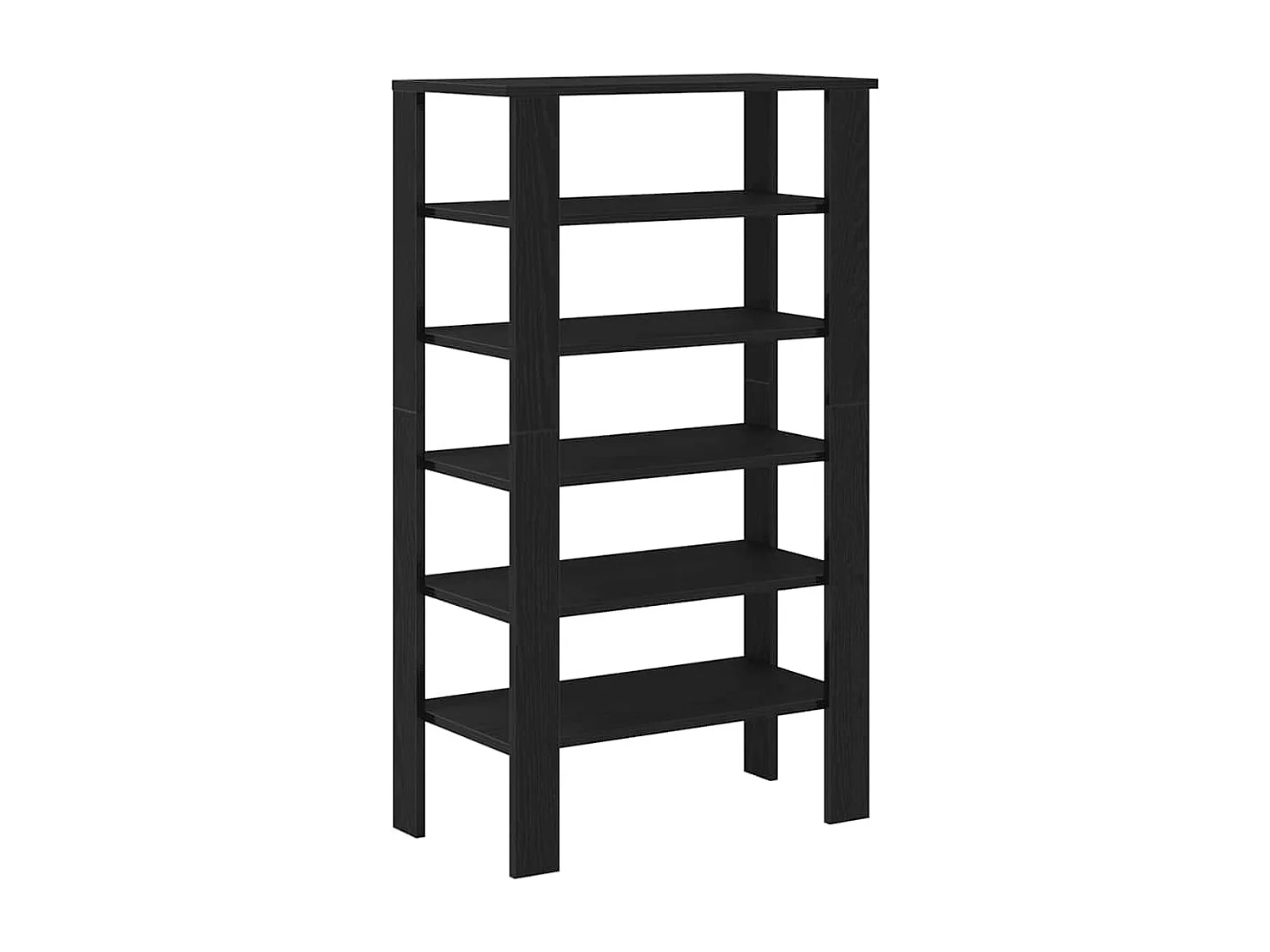 Étagère à chaussures noir 61x32x105 cm bois d'ingénierie