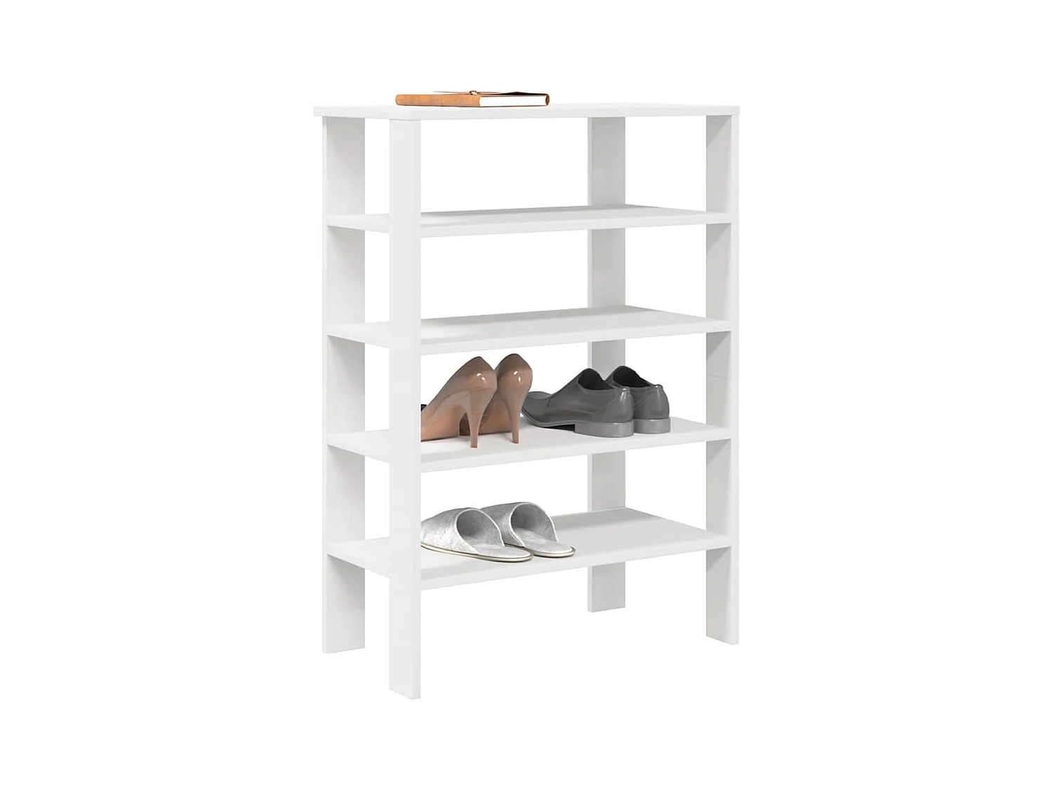 Étagère à chaussures blanc 61x32x87,5 cm bois d'ingénierie