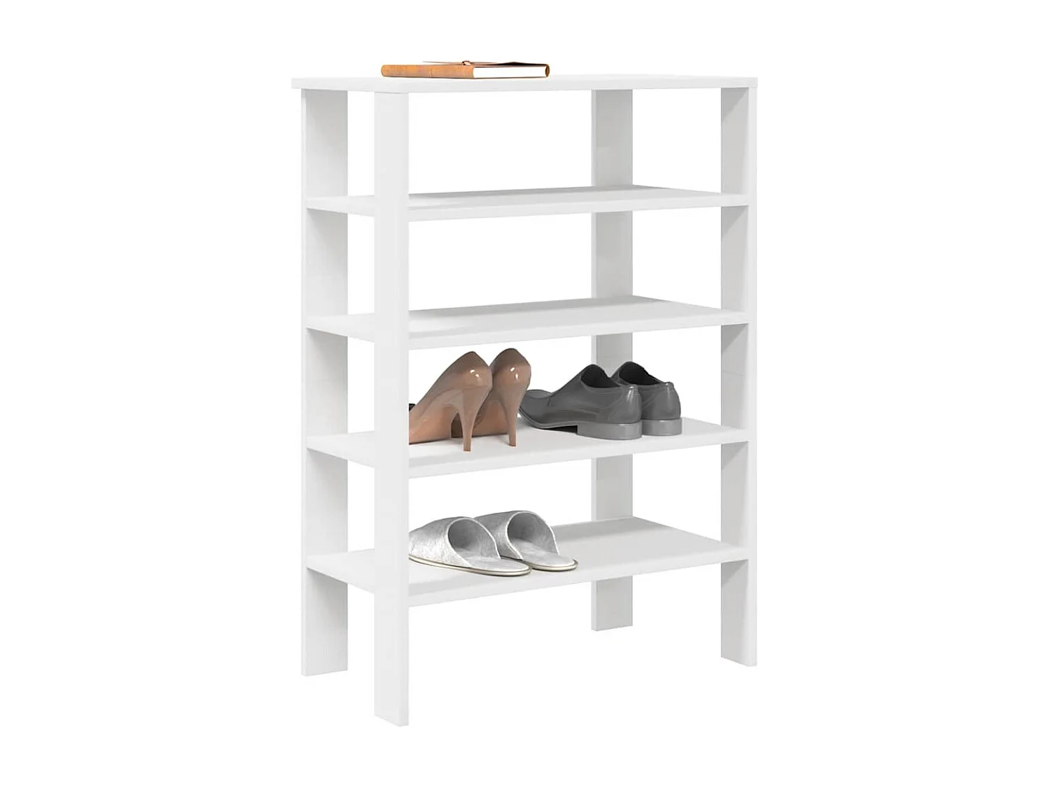 Étagère à chaussures blanc 61x32x87,5 cm bois d'ingénierie