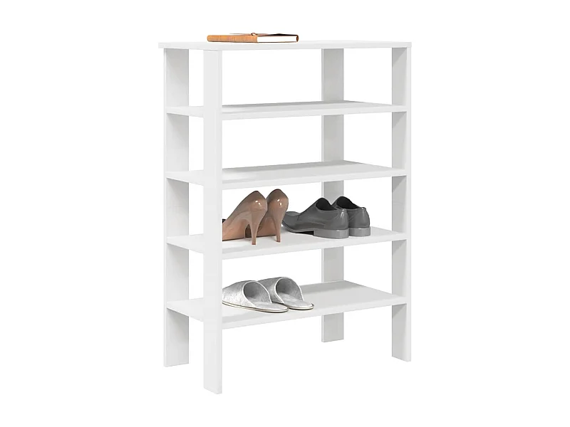 Étagère à chaussures blanc 61x32x87,5 cm bois d'ingénierie
