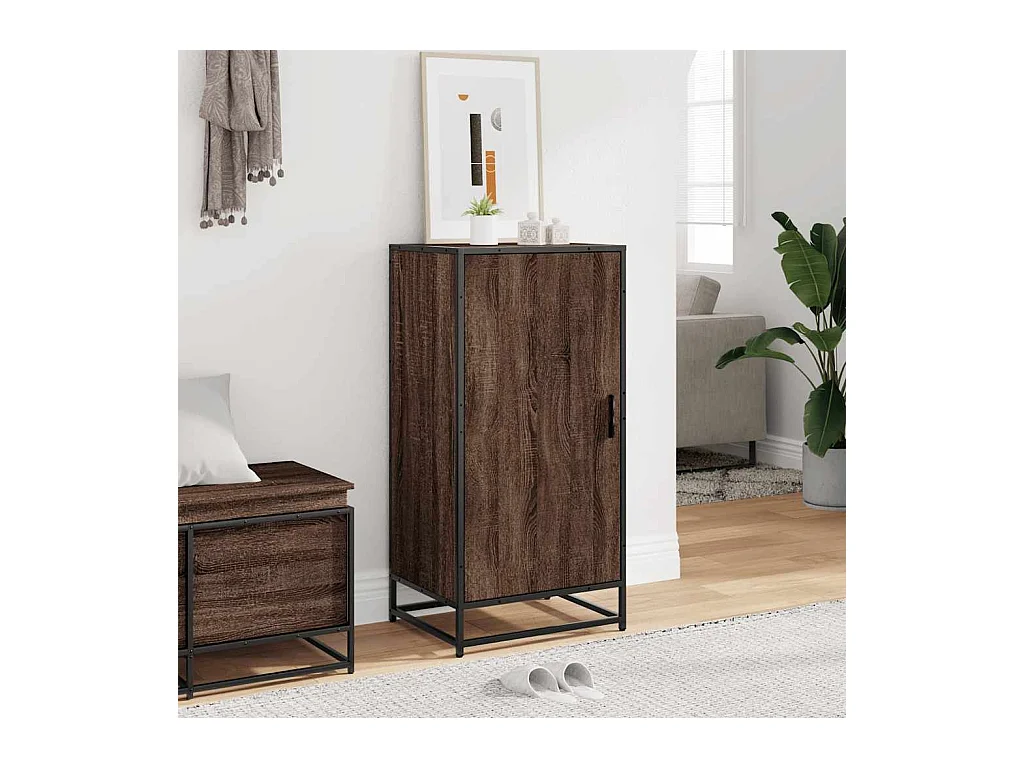 Étagère à chaussures chêne marron 48x38x97,5 cm bois ingénierie