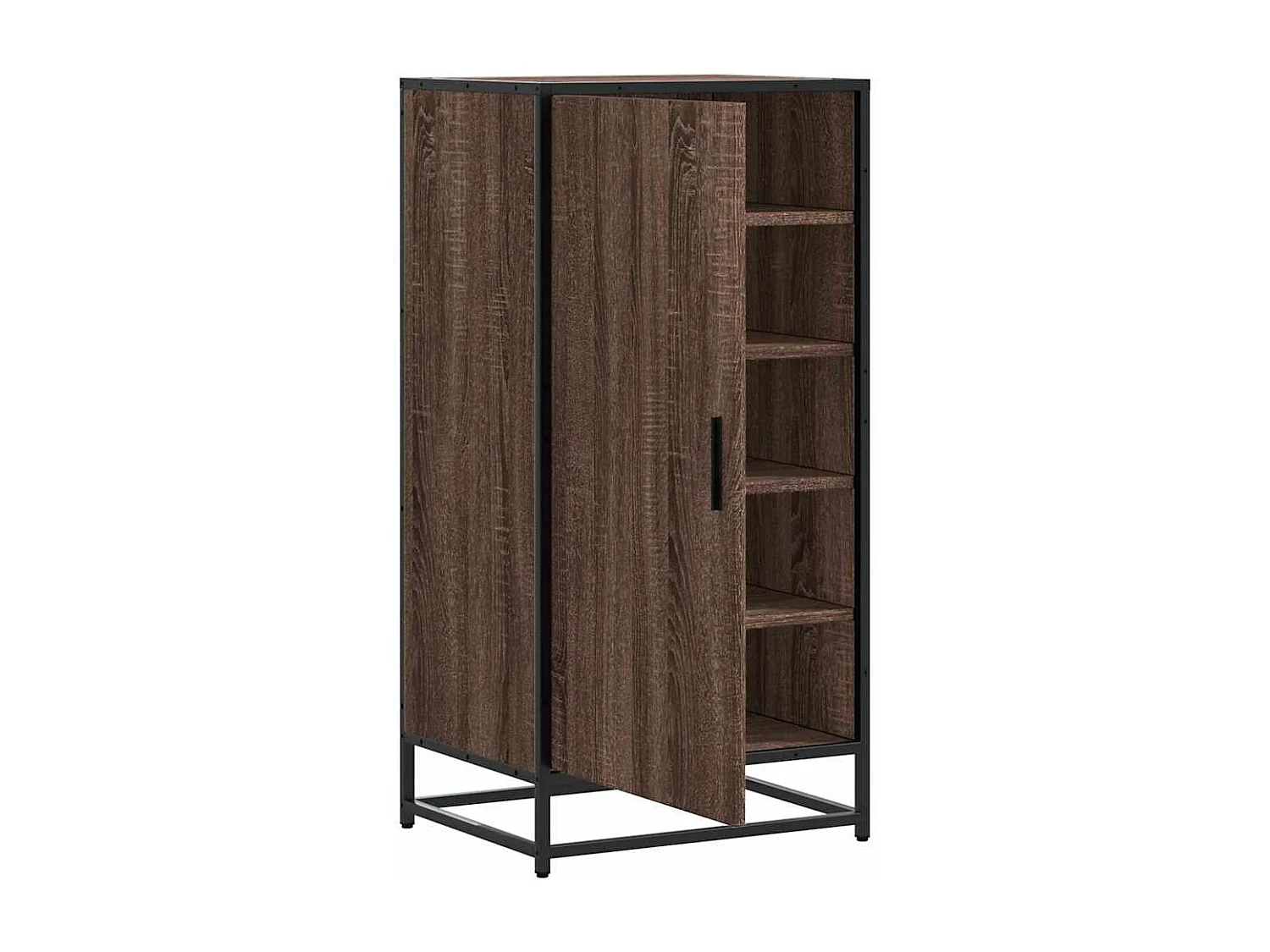 Zapatero roble marrón 48x38x97,5 cm madera de ingeniería