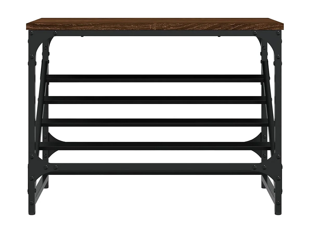 Zapatero roble marrón 60x30x45 cm madera de ingeniería