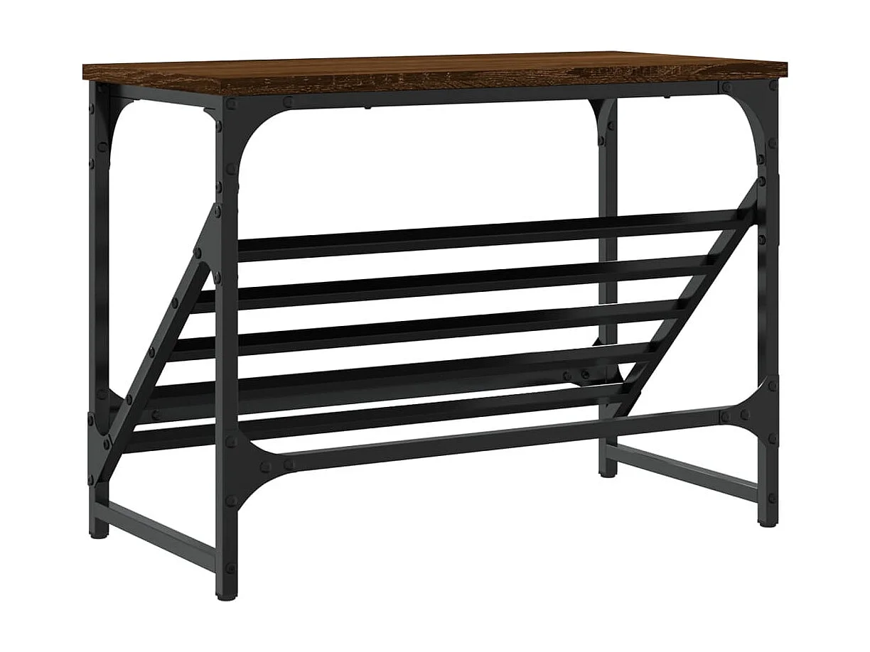 Zapatero roble marrón 60x30x45 cm madera de ingeniería