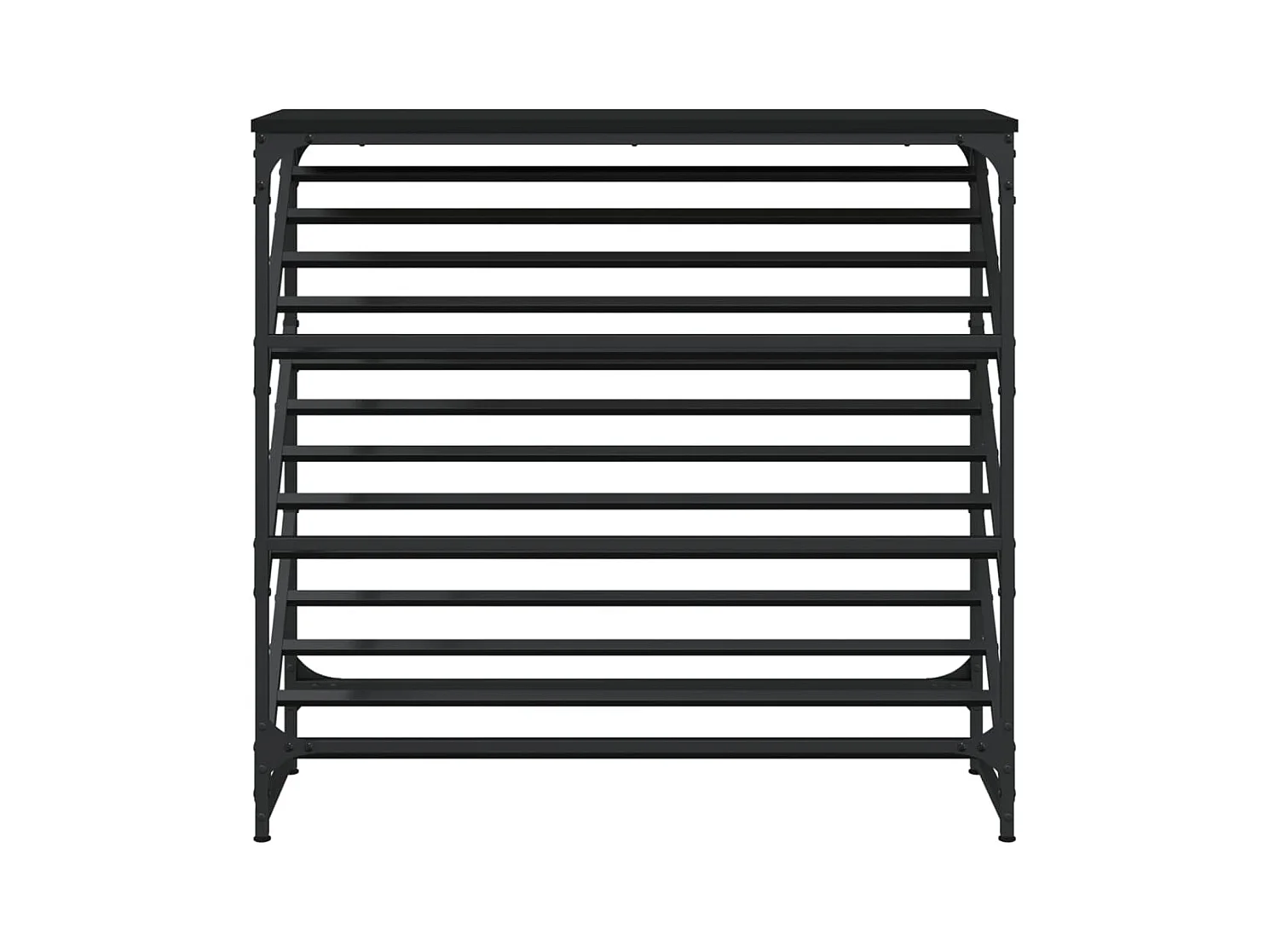 Étagère à chaussures noir 90x30x85 cm bois d'ingénierie