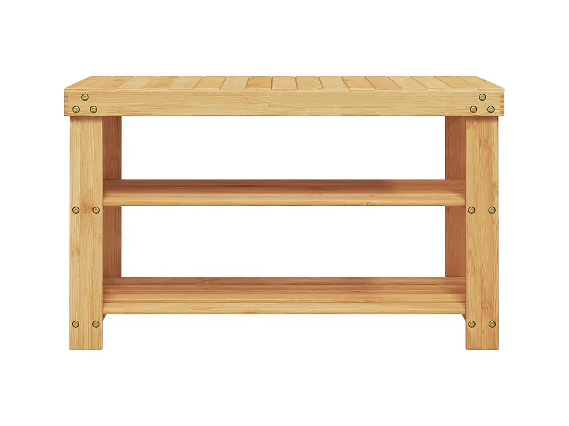 Étagère à chaussures 3 niveaux 70x27,5x45 cm bambou