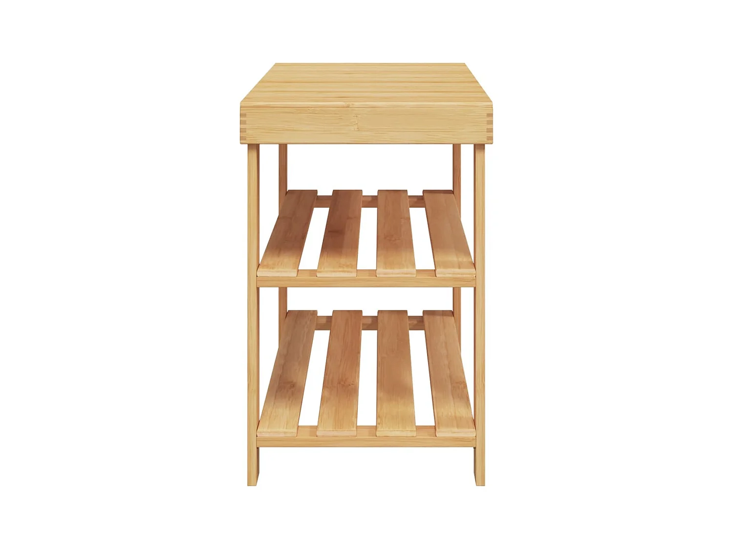 Étagère à chaussures 3 niveaux 70x27,5x45 cm bambou