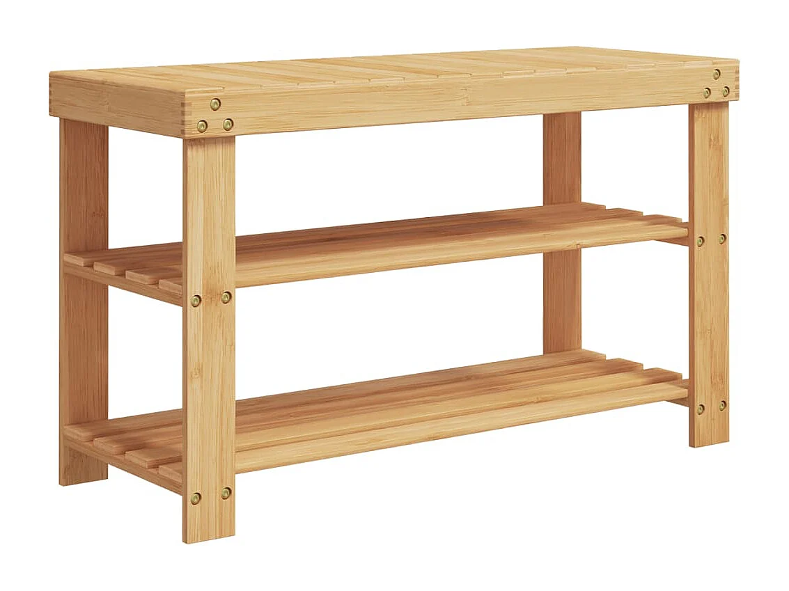Zapatero de 3 niveles 70x27,5x45 cm bambú