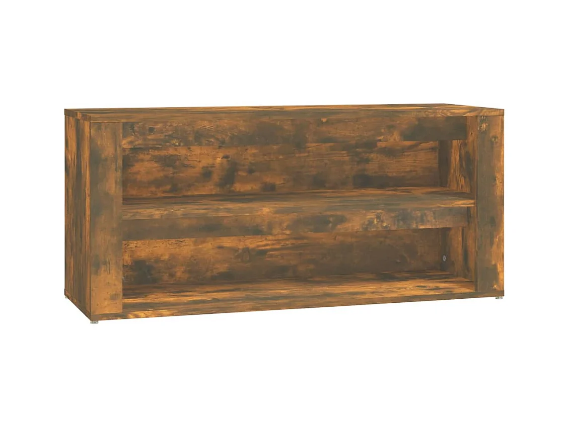 Étagère à chaussures Chêne fumé 100x35x45 cm Bois d'ingénierie