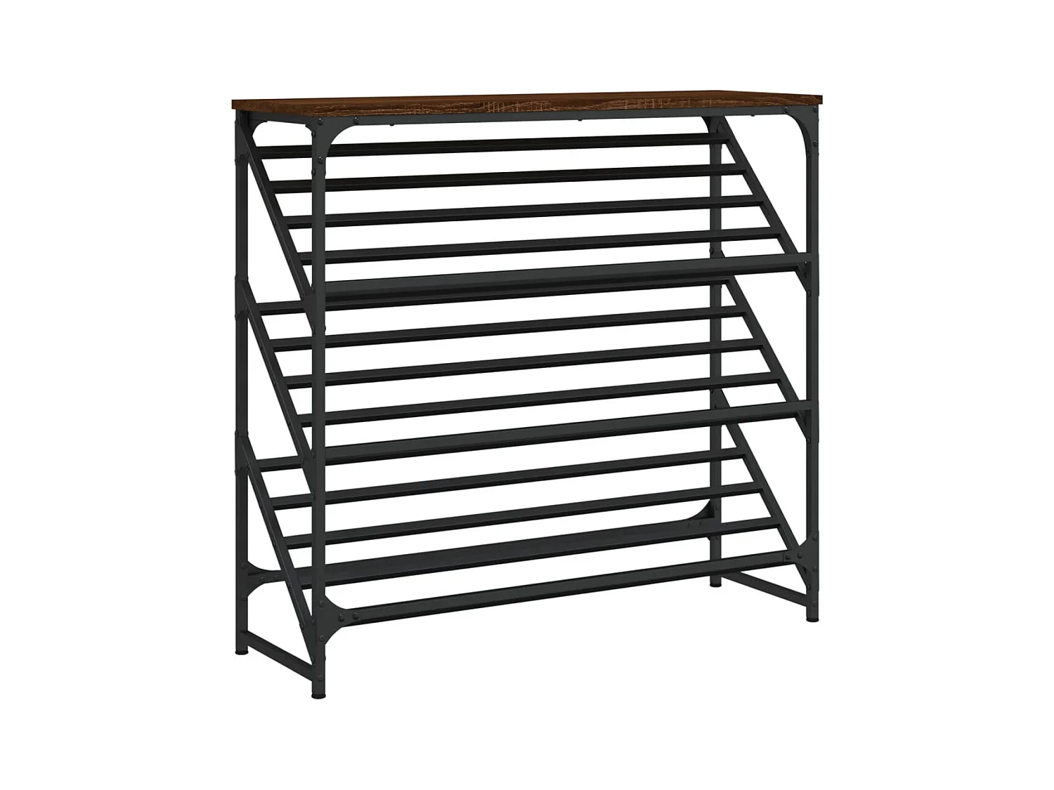 Étagère à chaussures chêne marron 90x30x85 cm bois d'ingénierie