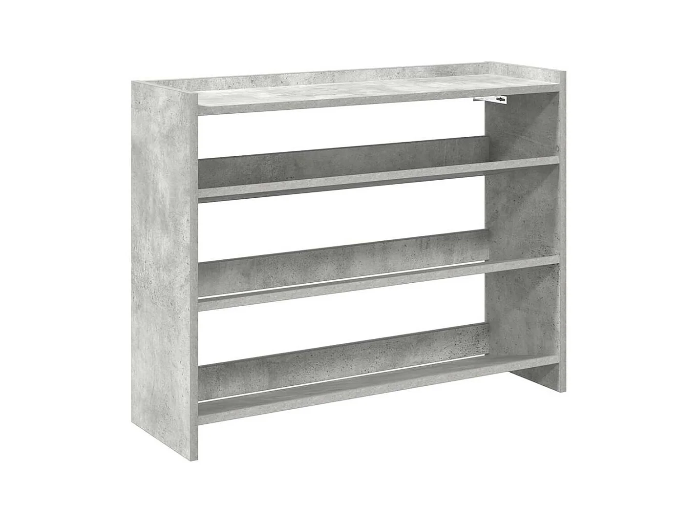 Étagère à chaussures gris béton 80x25x62 cm bois d'ingénierie
