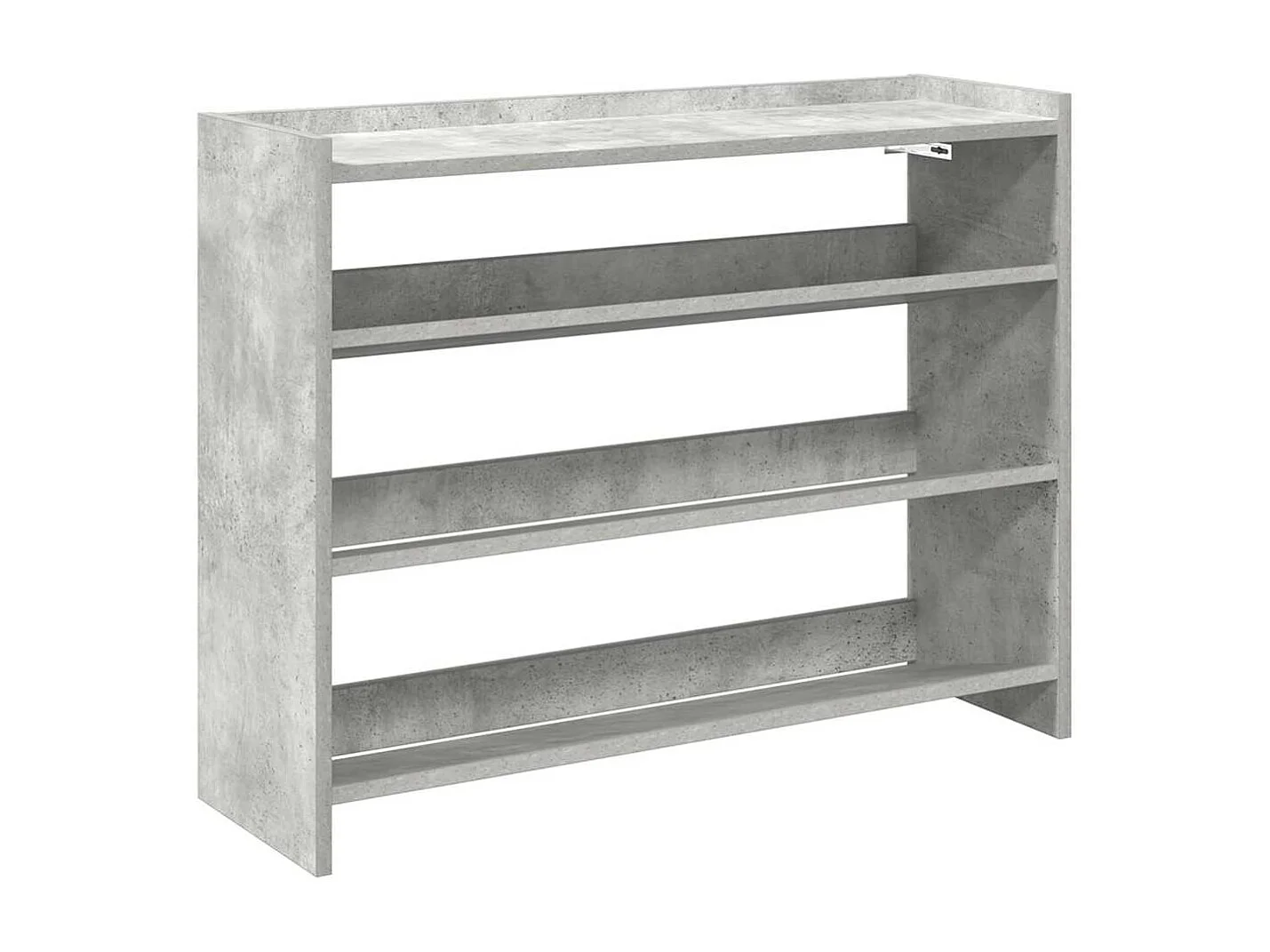 Étagère à chaussures gris béton 80x25x62 cm bois d'ingénierie