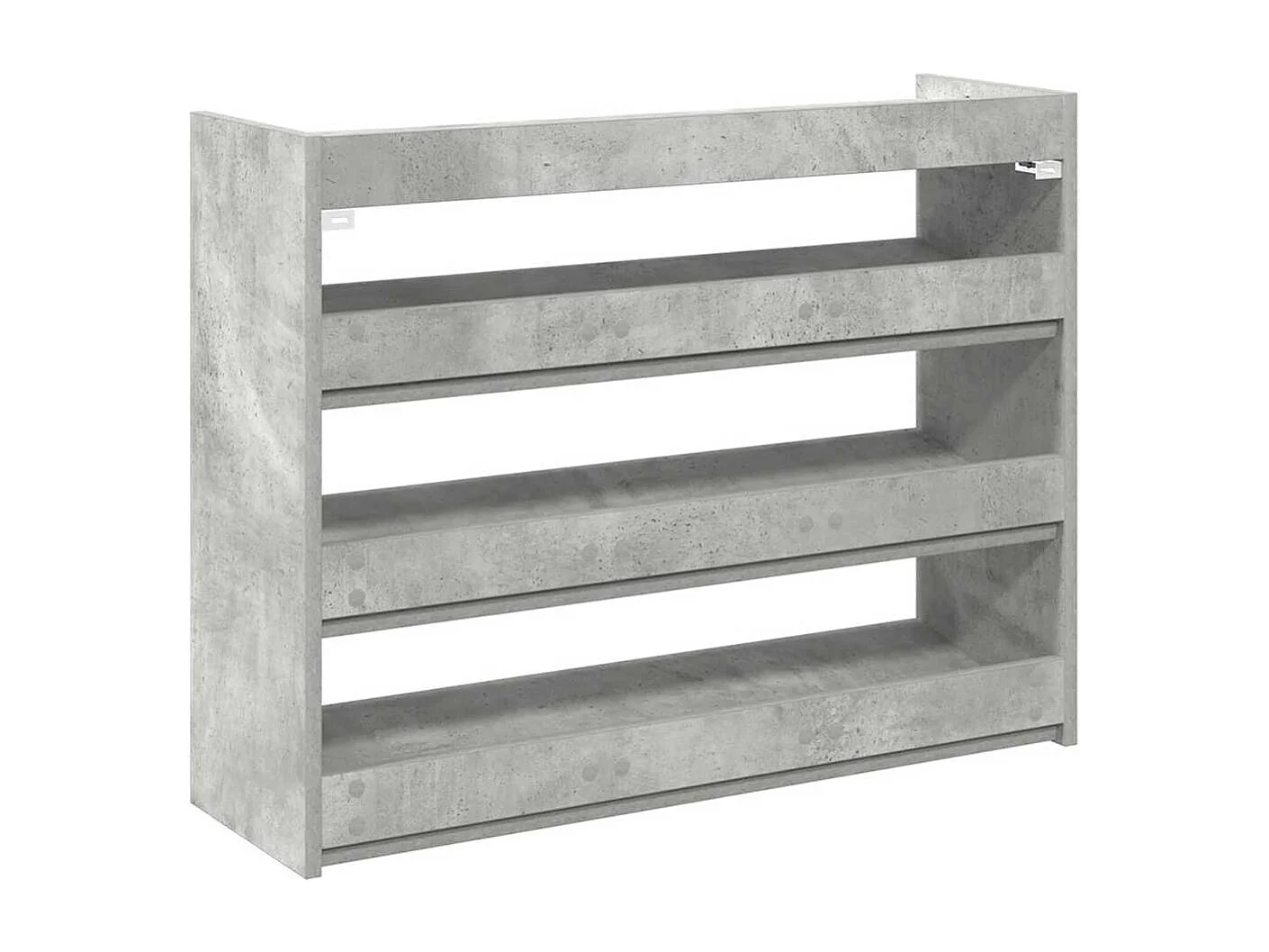 Étagère à chaussures gris béton 80x25x62 cm bois d'ingénierie
