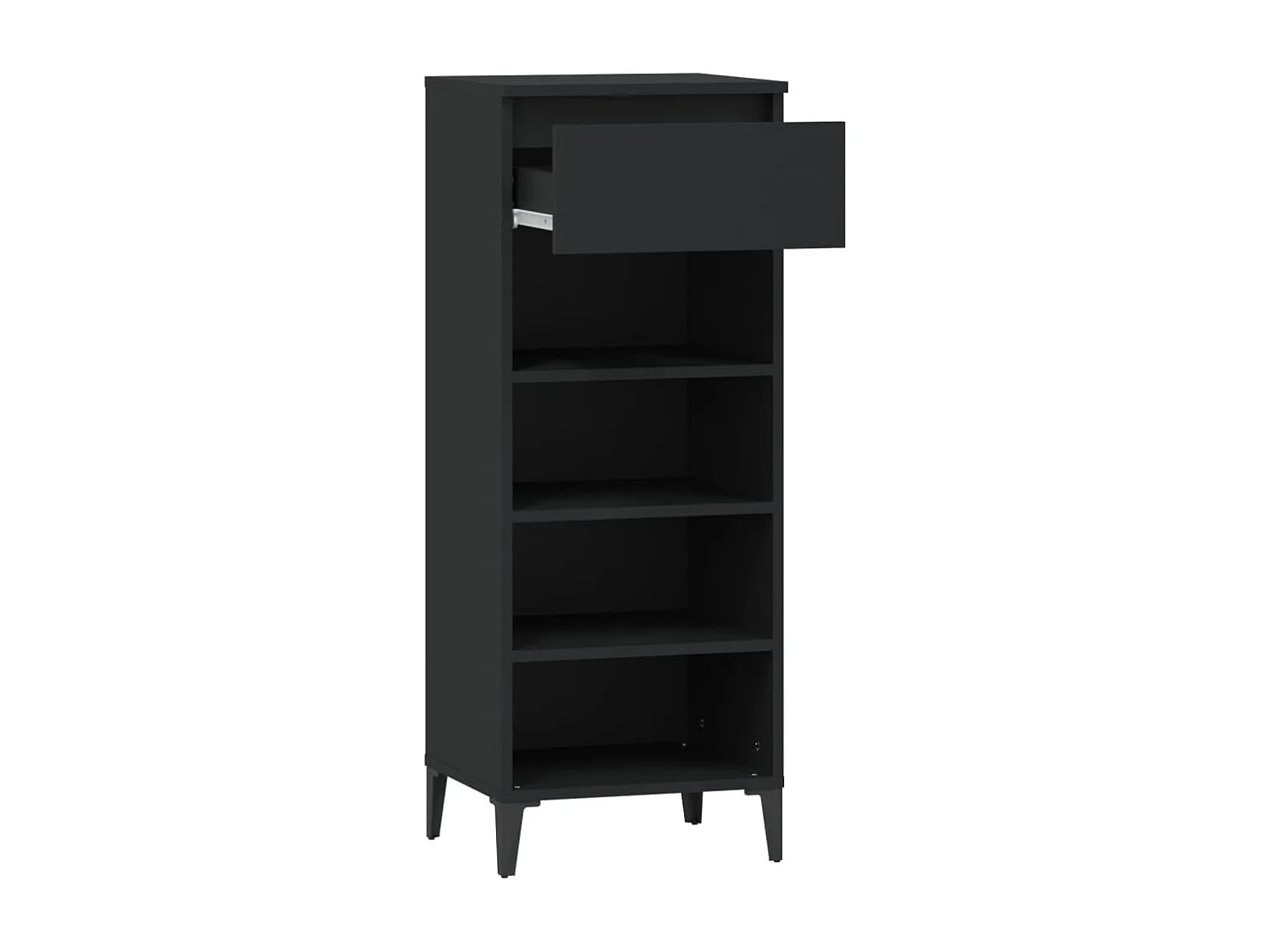 Zwarte schoenenrek 40x36x105 cm Technisch hout