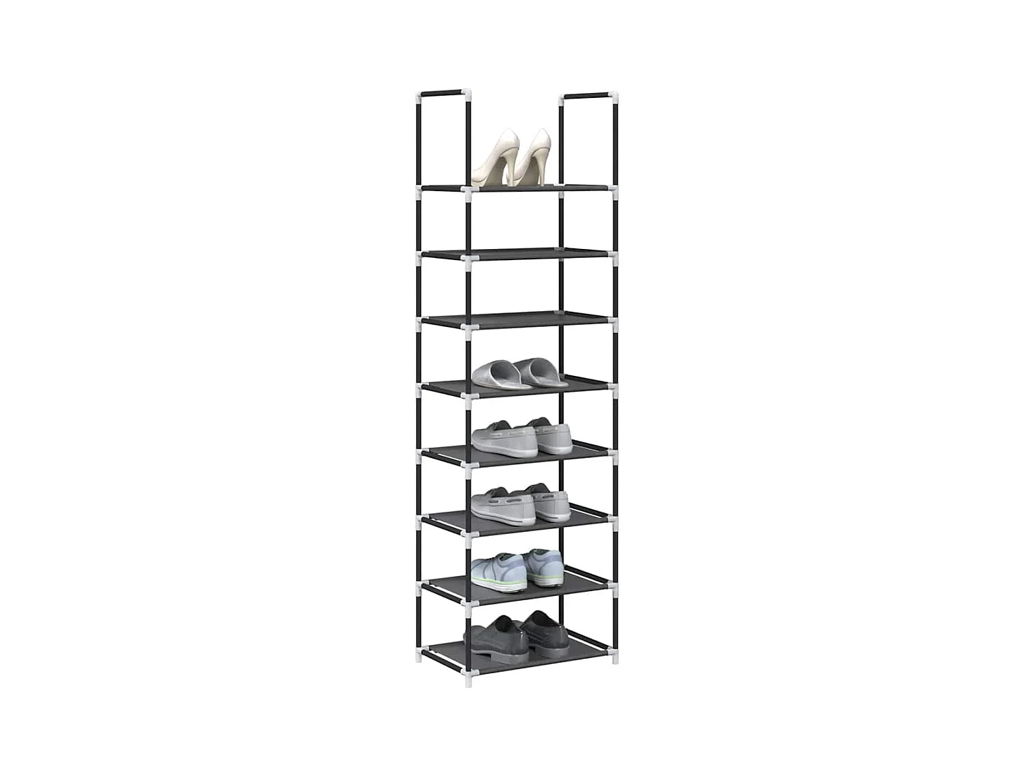 Étagère à chaussures 8 niveaux 44x28x145 cm tissu non-tissé