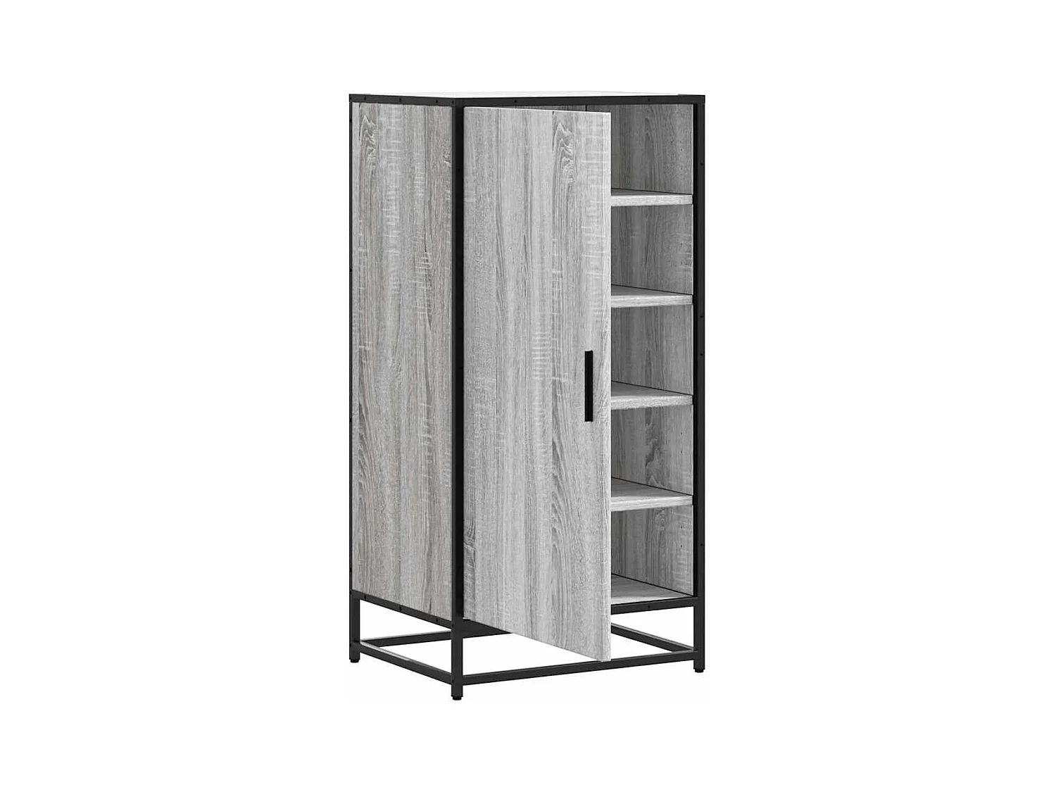 Zapatero gris Sonoma 48x38x97,5 cm madera de ingeniería