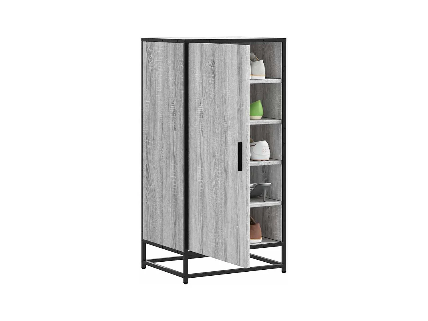 Étagère à chaussures sonoma gris 48x38x97,5 cm bois ingénierie