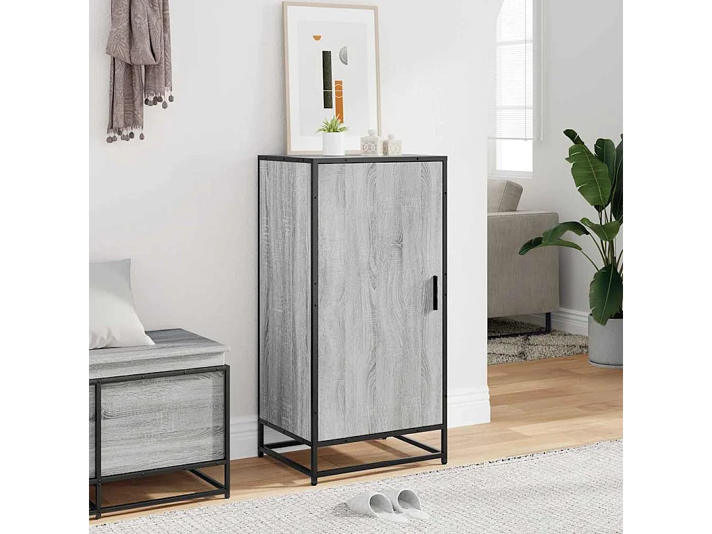 Étagère à chaussures sonoma gris 48x38x97,5 cm bois ingénierie