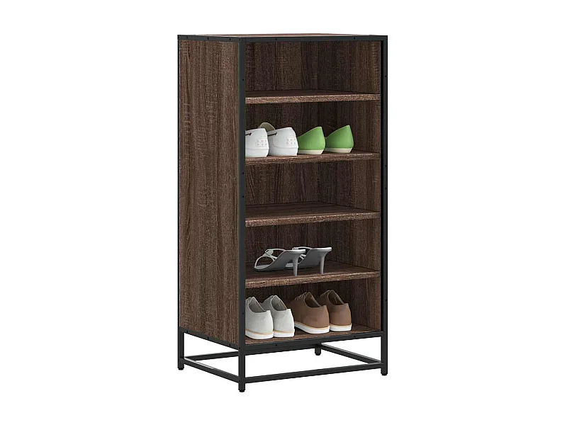 Étagère à chaussures chêne marron 48x38x97,5 cm bois ingénierie