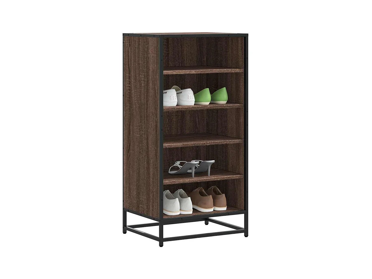 Étagère à chaussures chêne marron 48x38x97,5 cm bois ingénierie