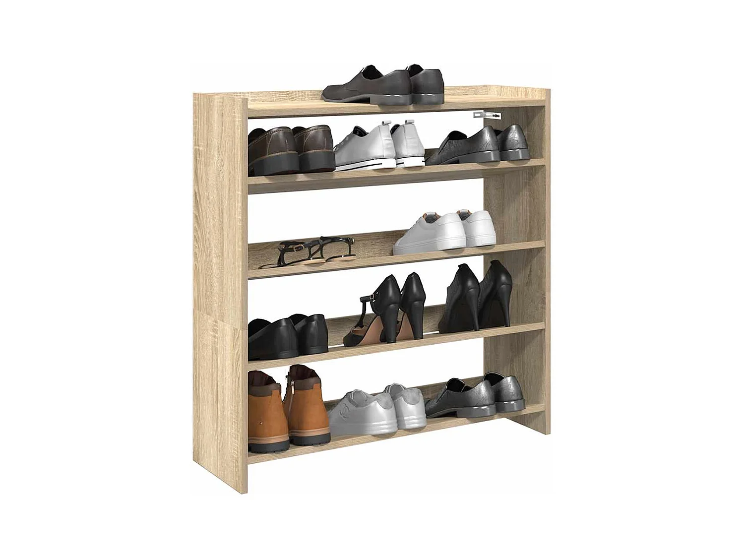 Étagère à chaussures chêne sonoma 80x25x81 cm bois ingénierie