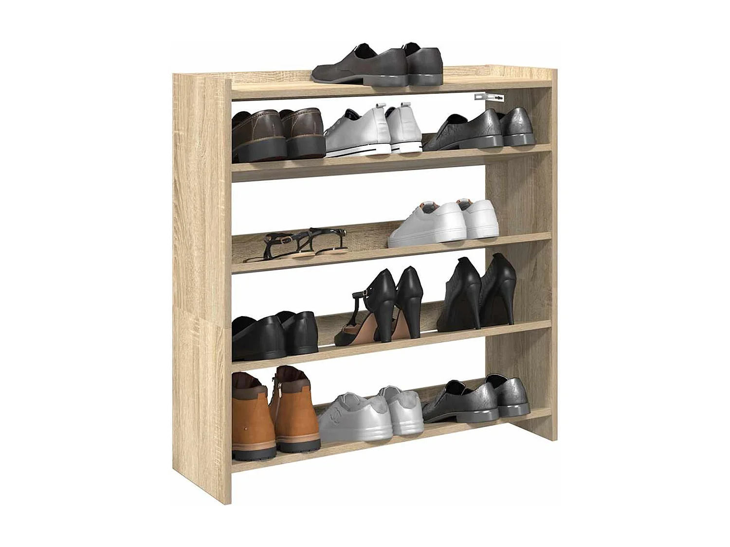 Étagère à chaussures chêne sonoma 80x25x81 cm bois ingénierie