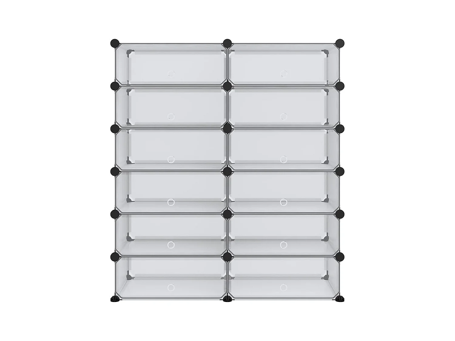 Transparant schoenenrek 94,5x36,5x106 cm PP