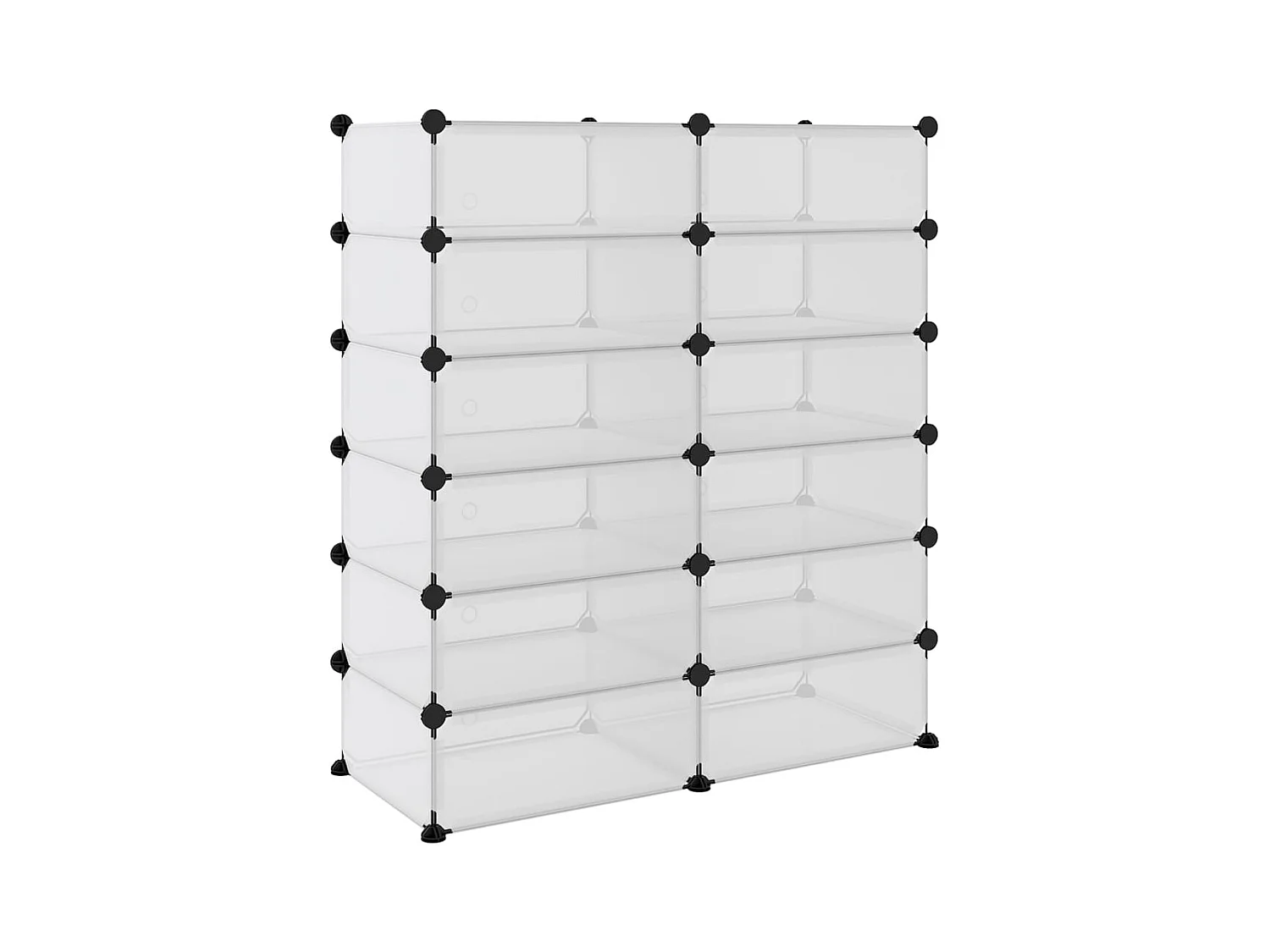 Transparant schoenenrek 94,5x36,5x106 cm PP