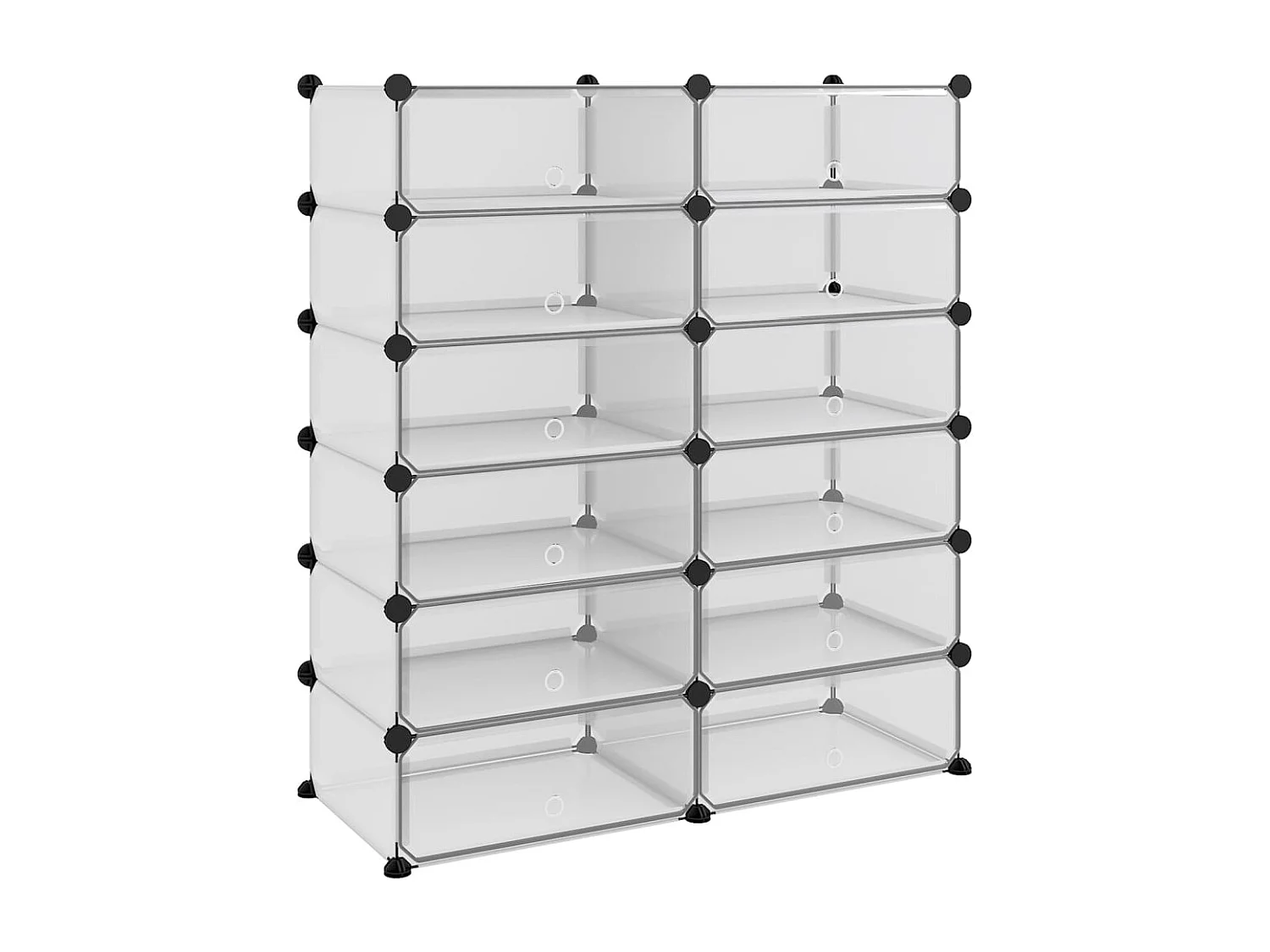 Scarpiera trasparente 94,5x36,5x106 cm PP