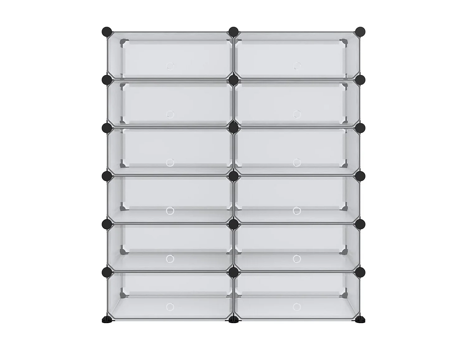 Scarpiera trasparente 94,5x36,5x106 cm PP