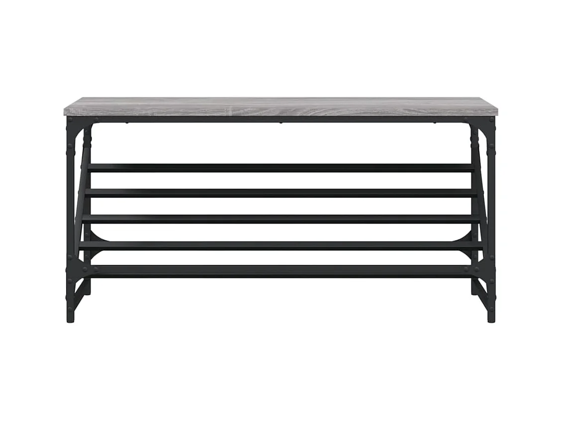 Sonoma grijs schoenenrek 90x30x45 cm bewerkt hout