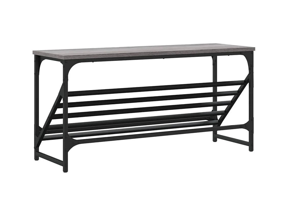 Sonoma grijs schoenenrek 90x30x45 cm bewerkt hout