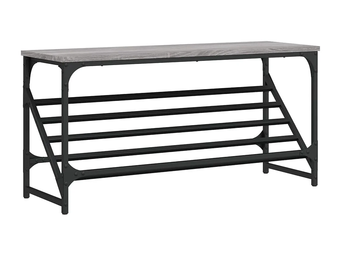 Zapatero Sonoma gris 90x30x45 cm madera de ingeniería