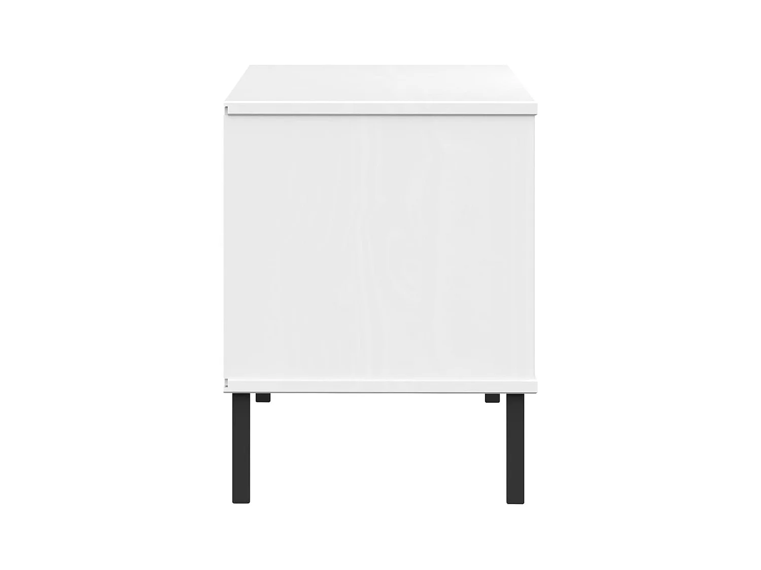 Étagère à chaussures pieds en métal Blanc 106x35x45cm Bois OSLO