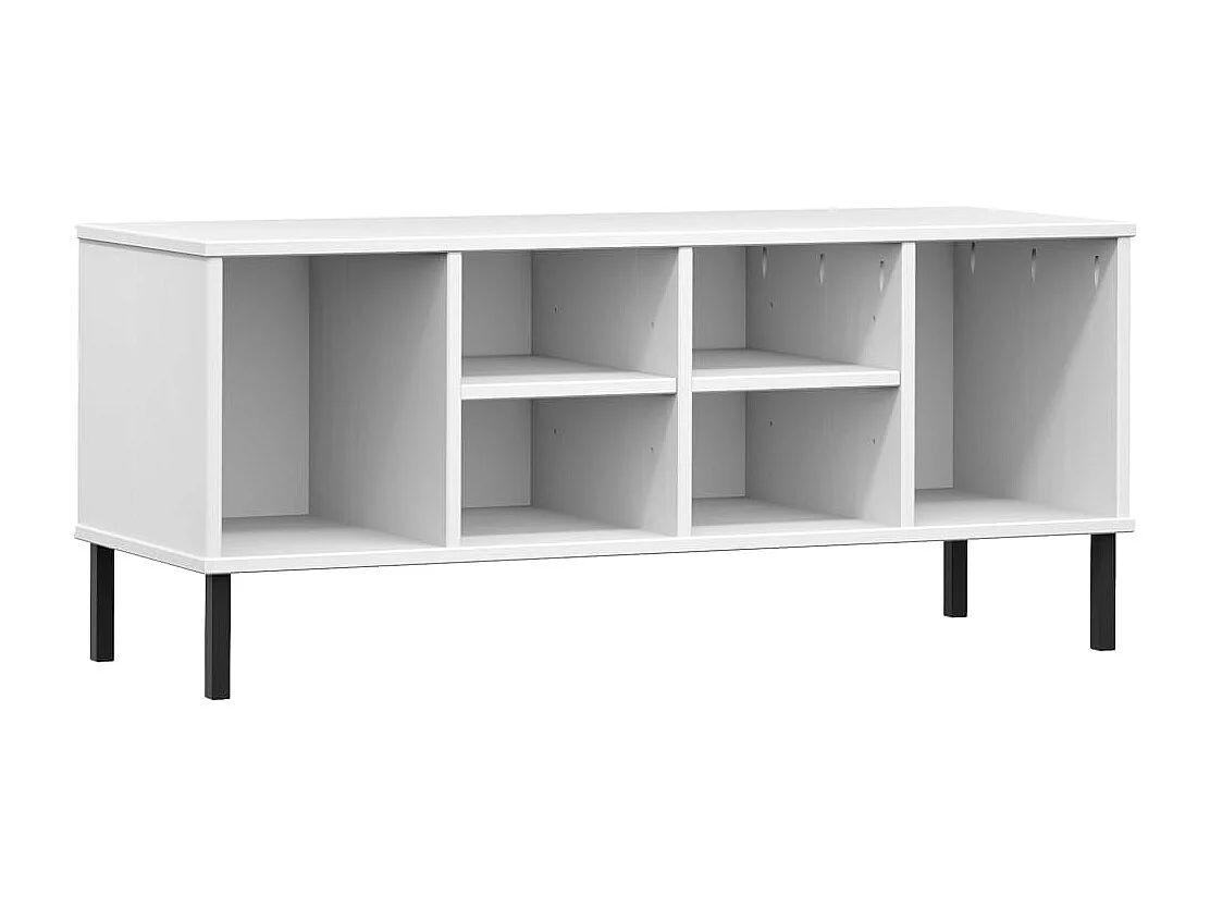 Zapatero patas metal Blanco 106x35x45cm Madera OSLO