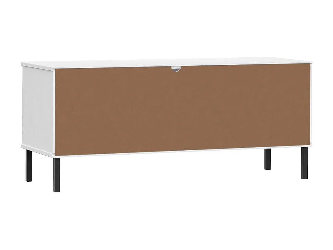 Zapatero patas metal Blanco 106x35x45cm Madera OSLO