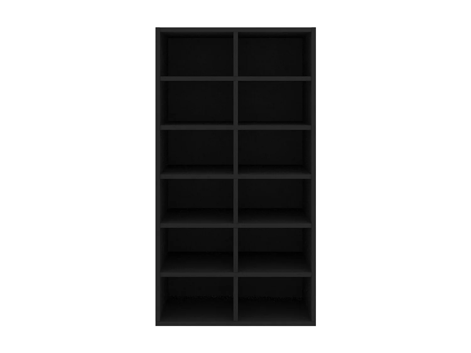 Zapatero negro 54x34x100,5 cm Madera de ingeniería