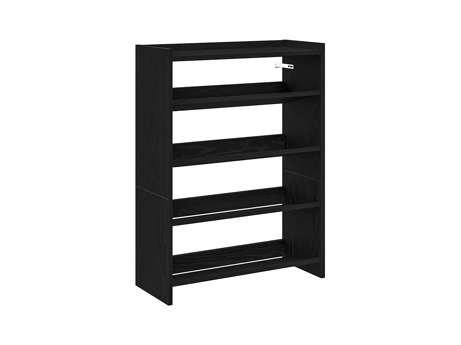 Étagère à chaussures noir 60x25x81 cm bois d'ingénierie