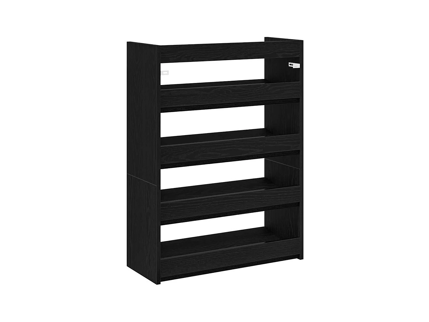 Étagère à chaussures noir 60x25x81 cm bois d'ingénierie