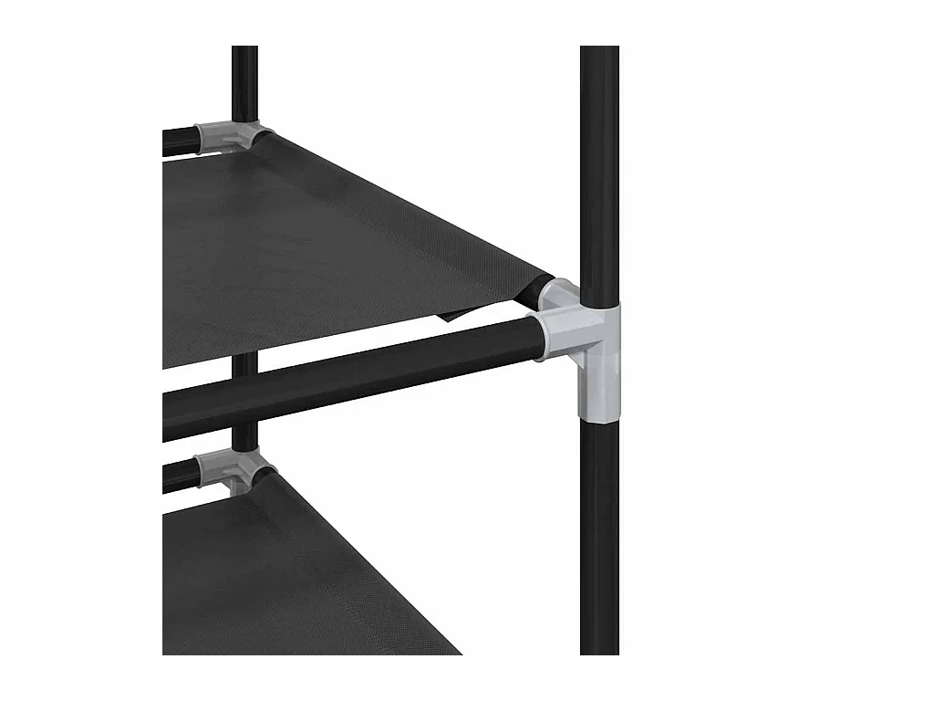 Schoenenrekken 2 stuks 10 niveaus 33x33x174cm non-woven stof