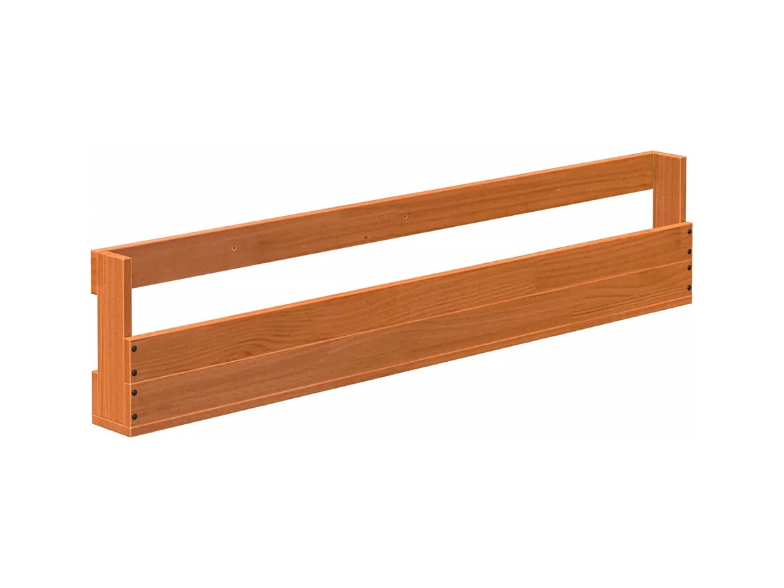 Étagères à chaussures murales 2 pcs cire marron 110x8,5x23,5 cm