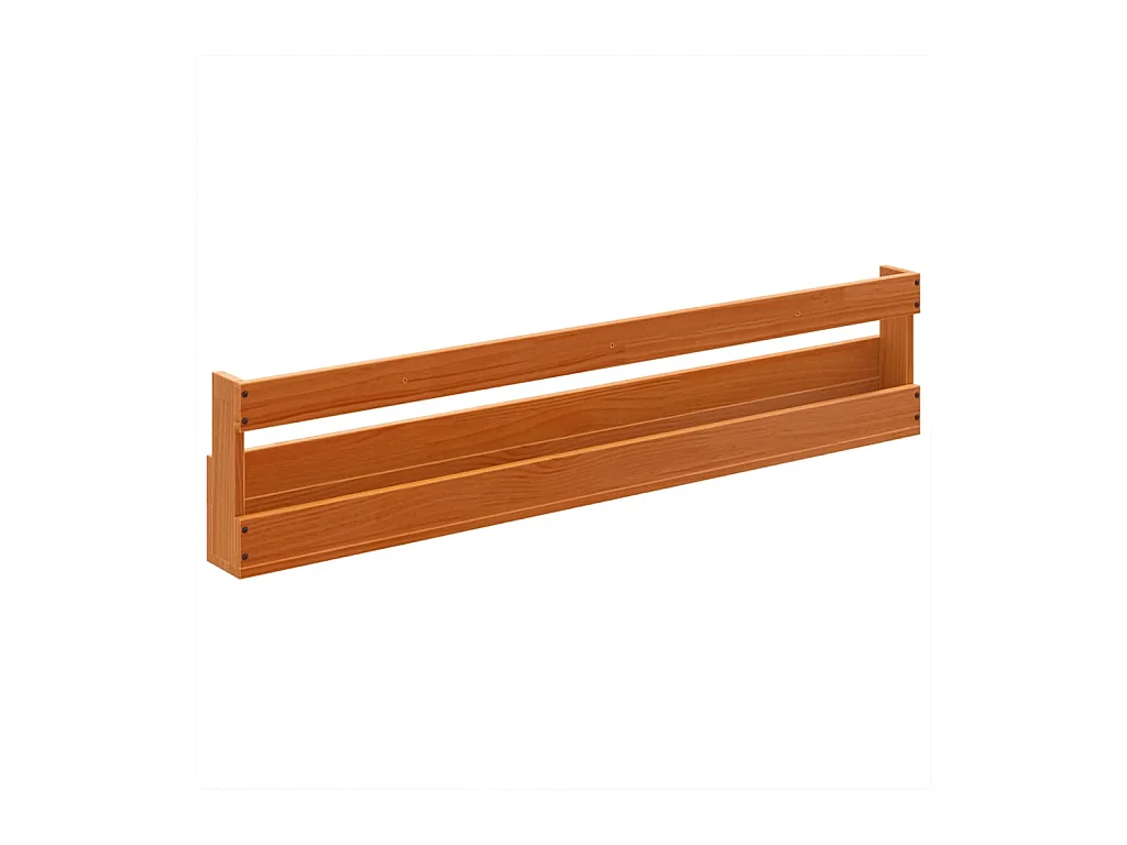 Étagères à chaussures murales 2 pcs cire marron 110x8,5x23,5 cm